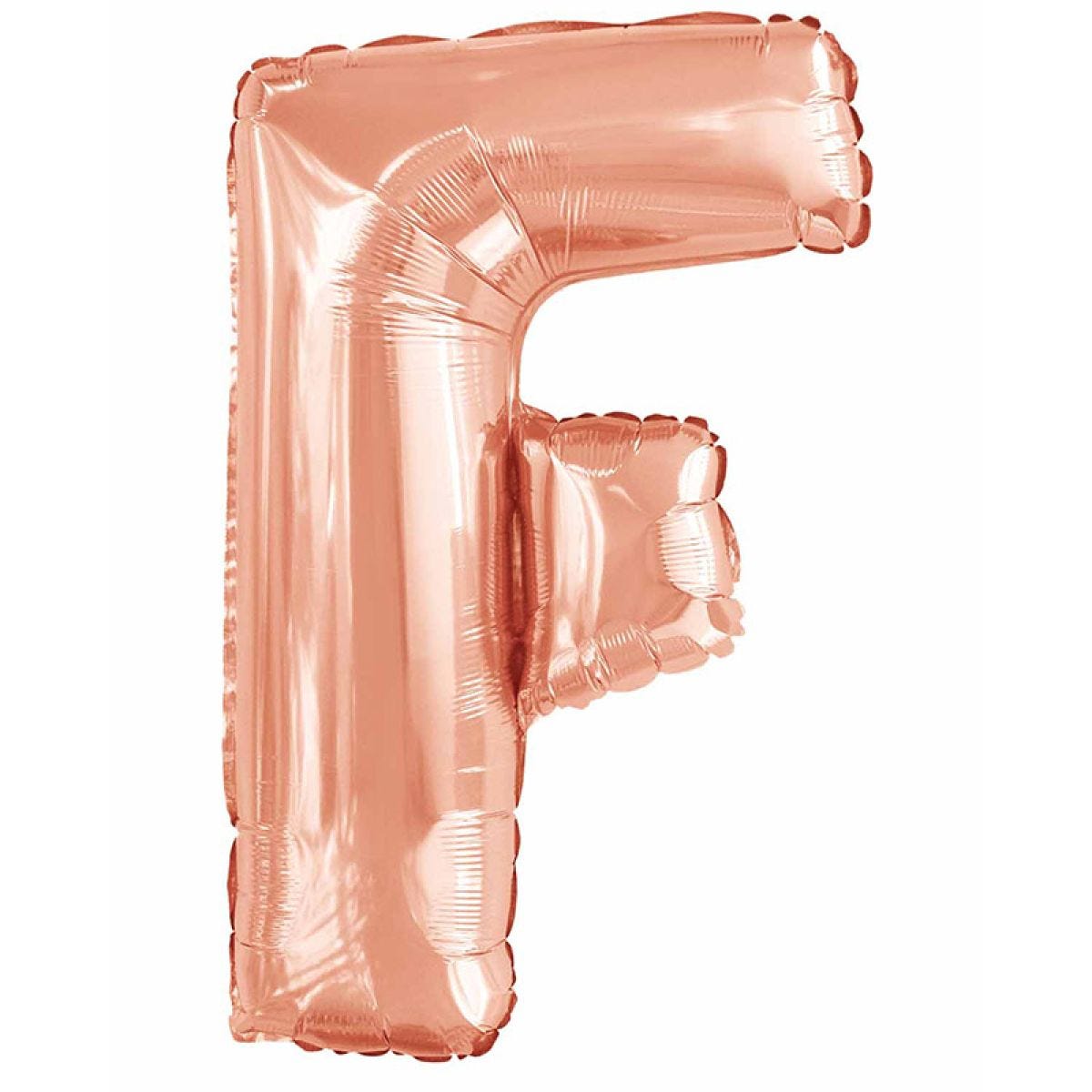 F Rose Gold Letter Balloon - 34" Foil