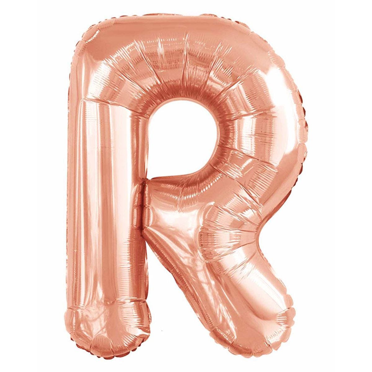 R Rose Gold Letter Balloon - 34" Foil