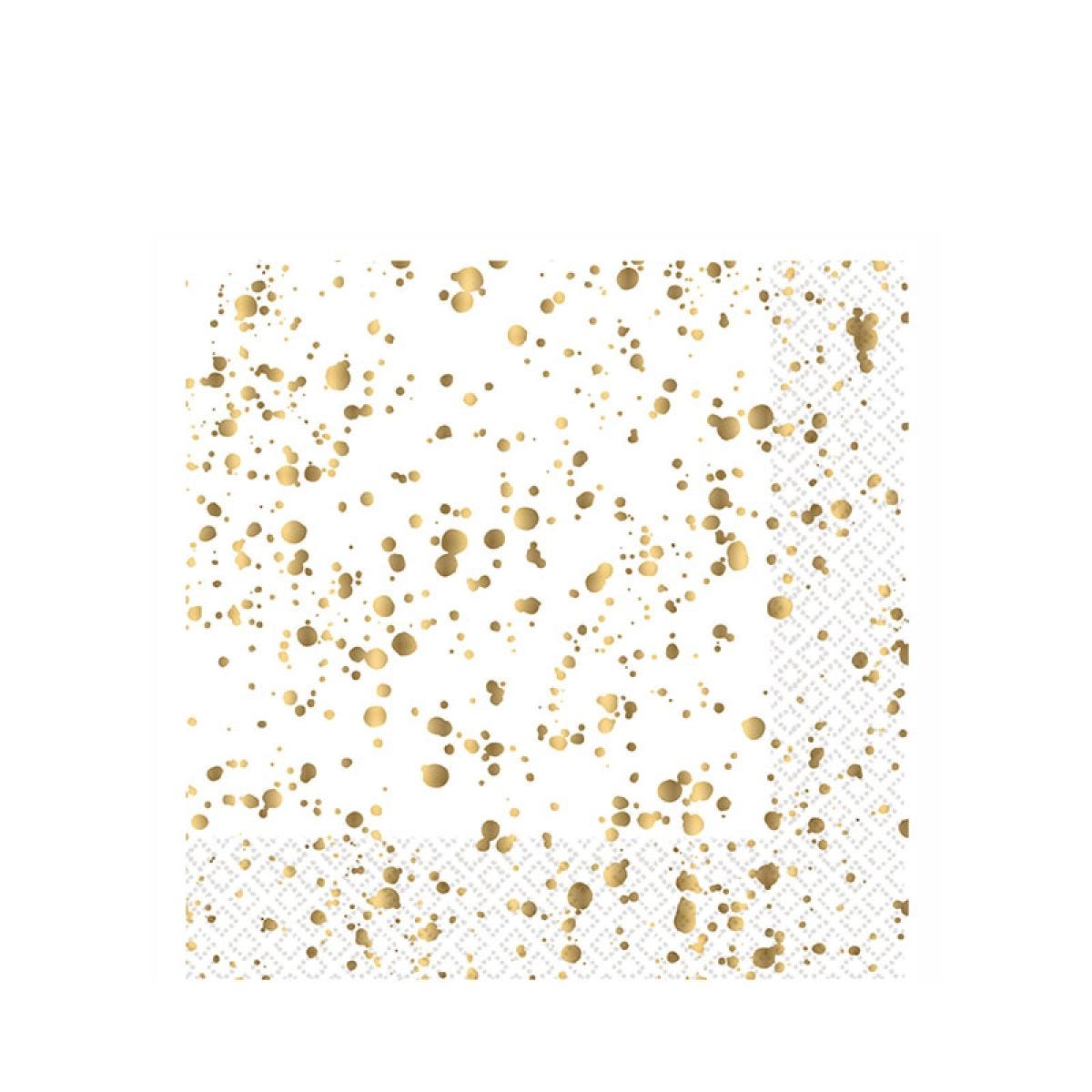 Gold Speckled Paper Napkins 33cm (16pk)