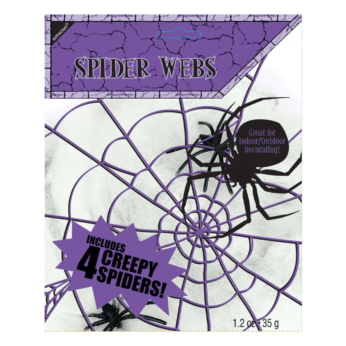 Spider Web with 4 Spiders - 35g