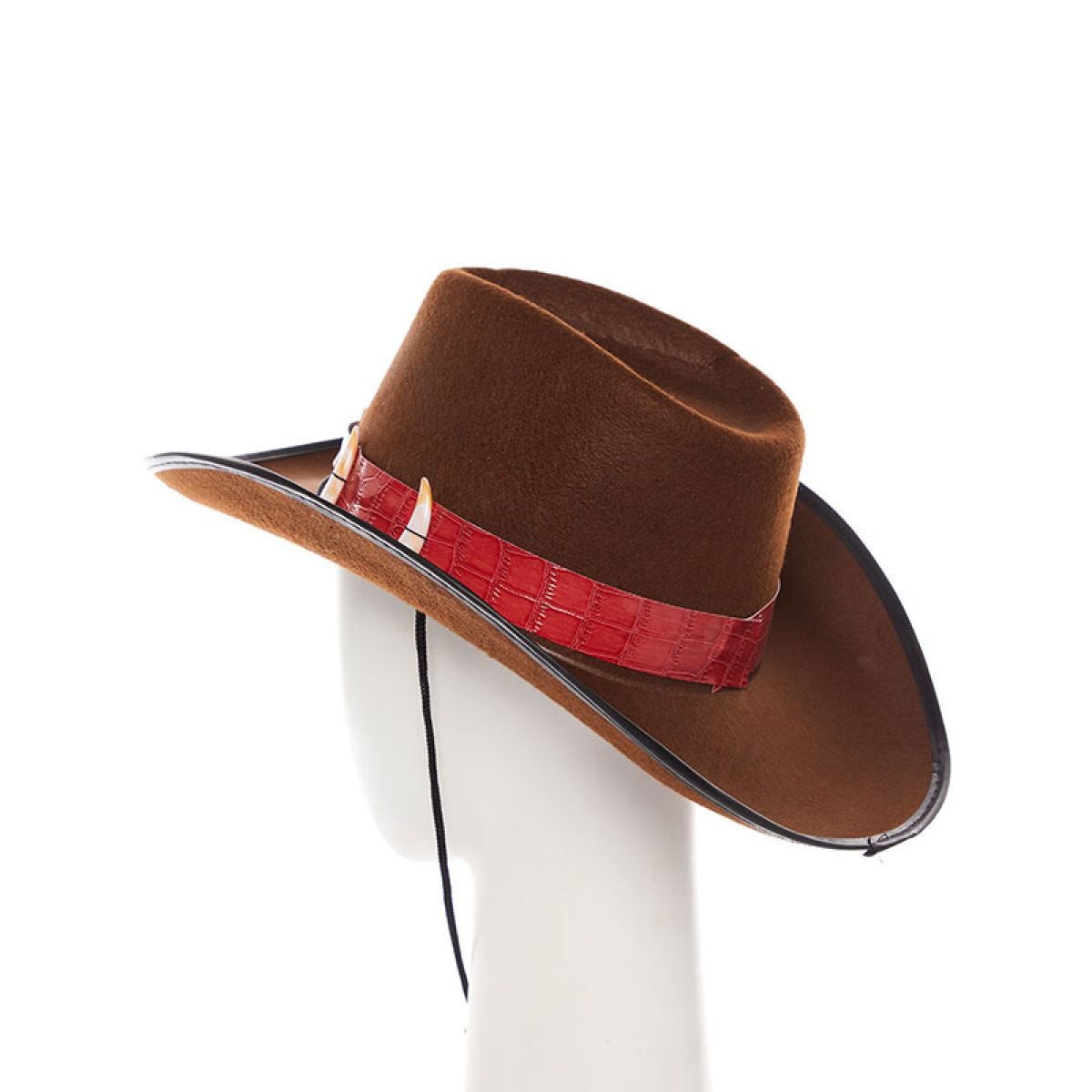 Brown Cowboy Hat with Teeth