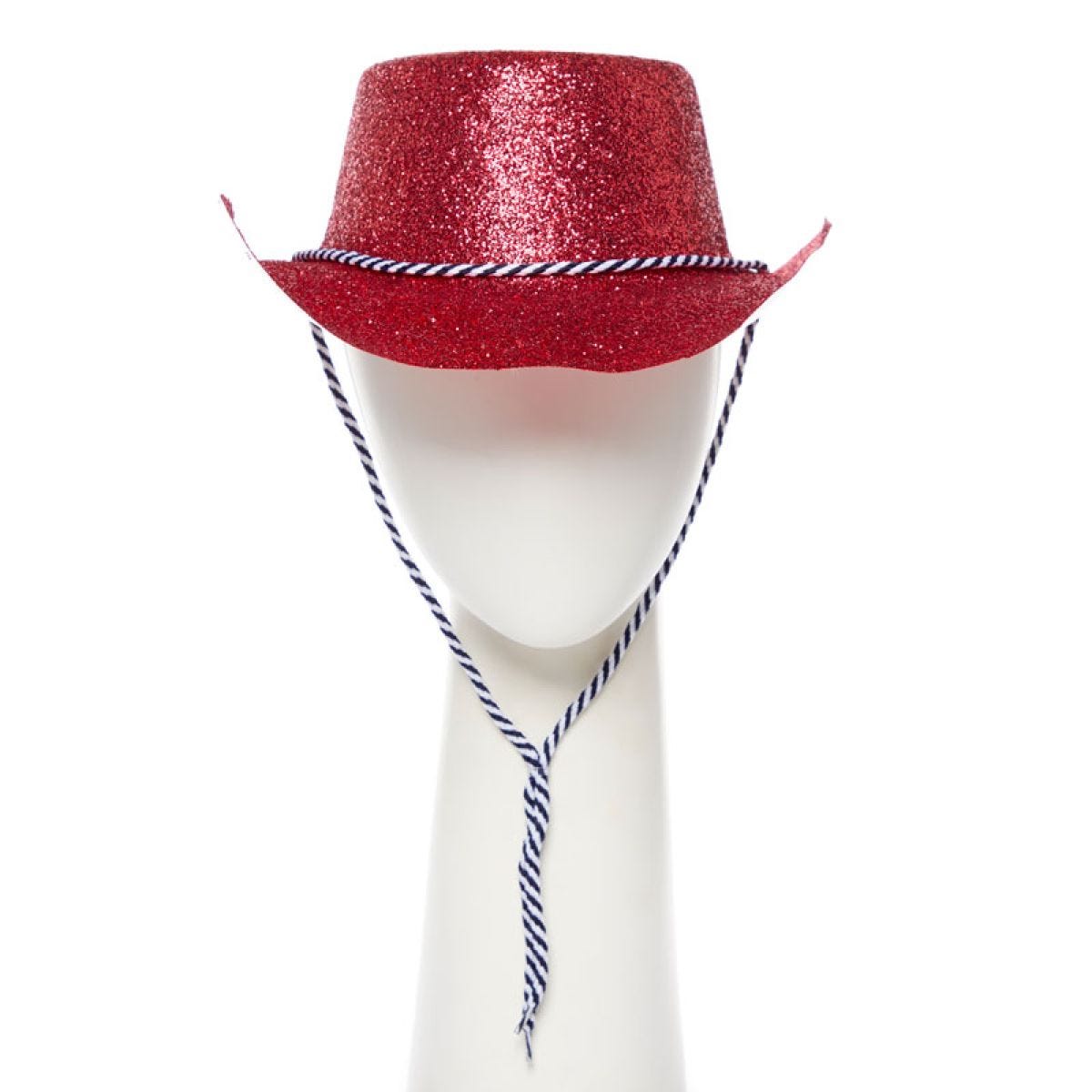 Red  Glitter Cowboy Hat