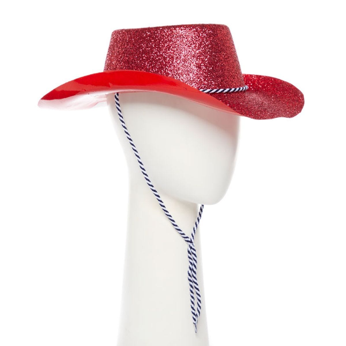 Red  Glitter Cowboy Hat