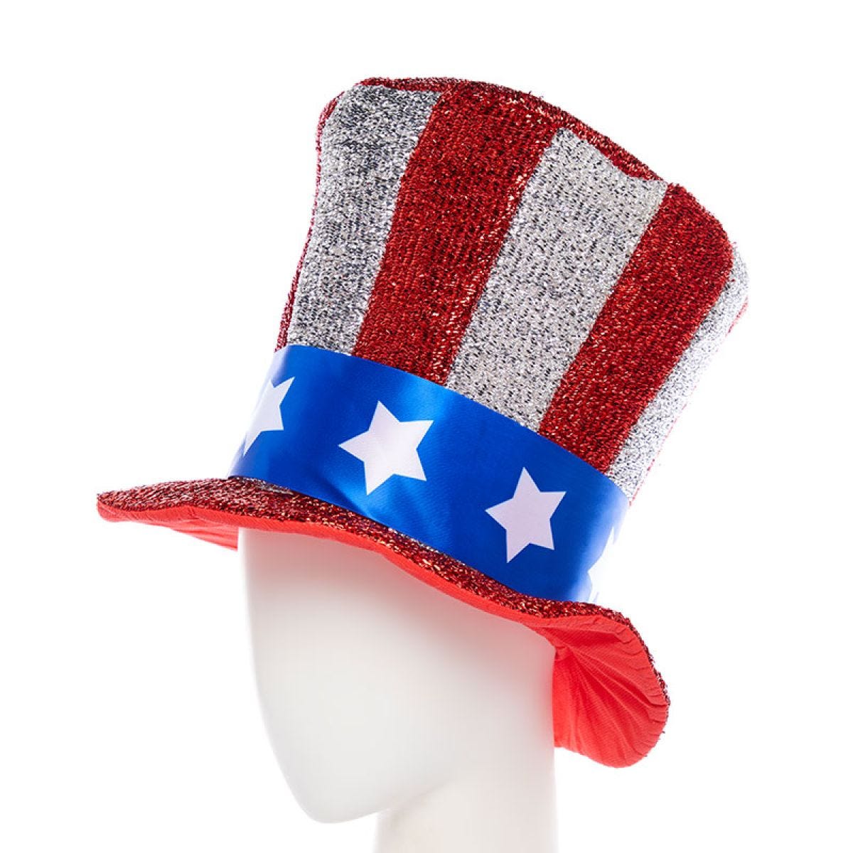 American Flag Sparkle Top Hat