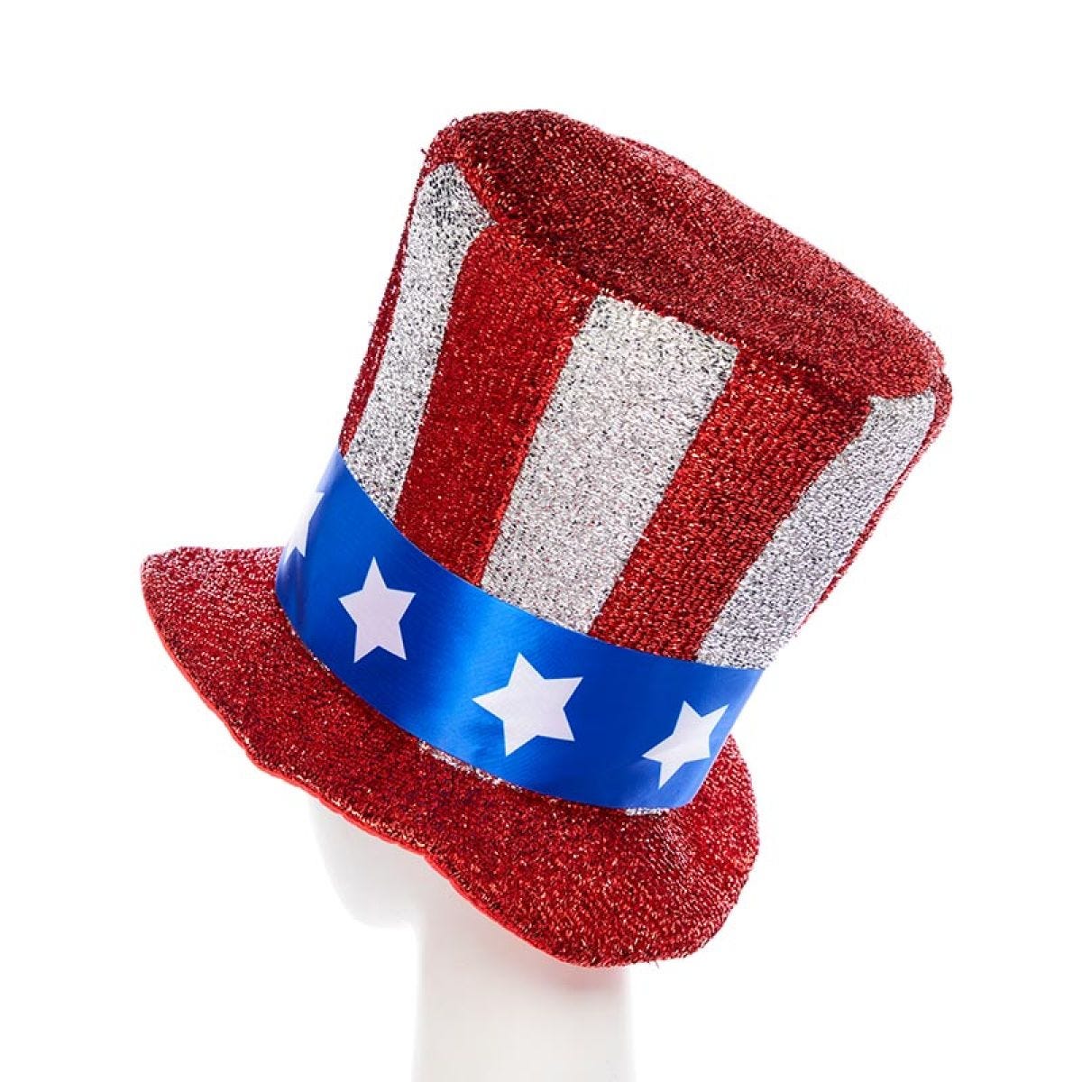 American Flag Sparkle Top Hat