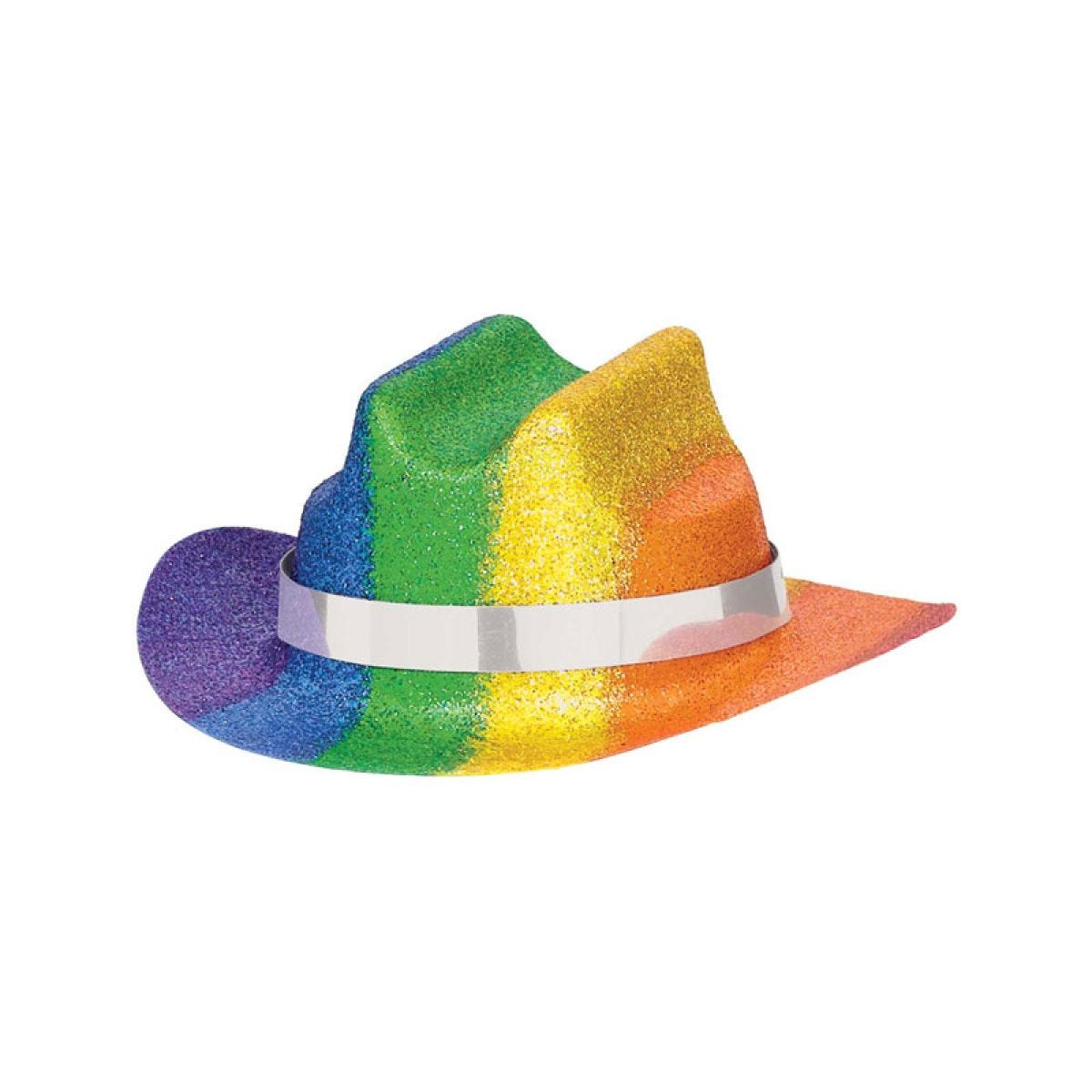Mini Rainbow Glitter Cowboy Hat