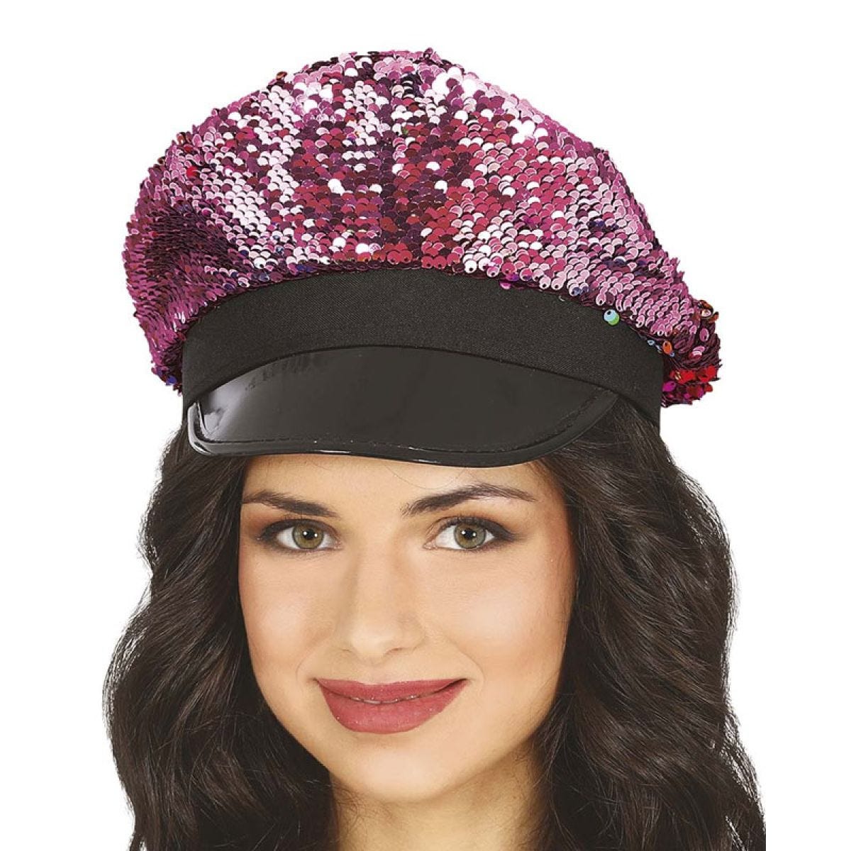 Pink Sequin Cap