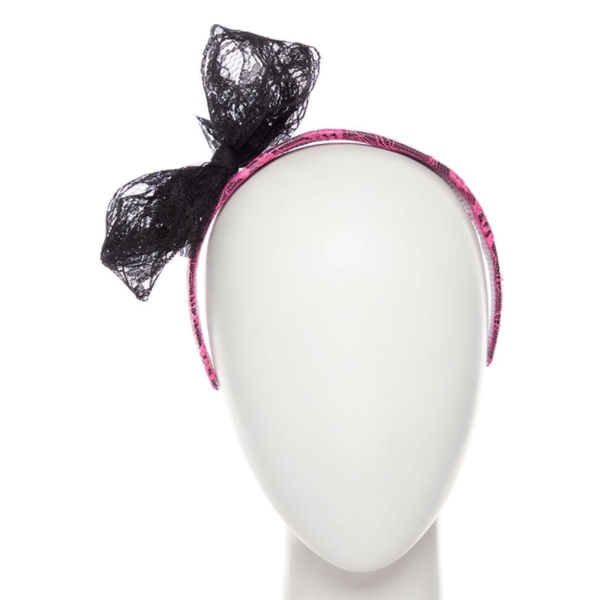 Pink 80s  Lace Headband