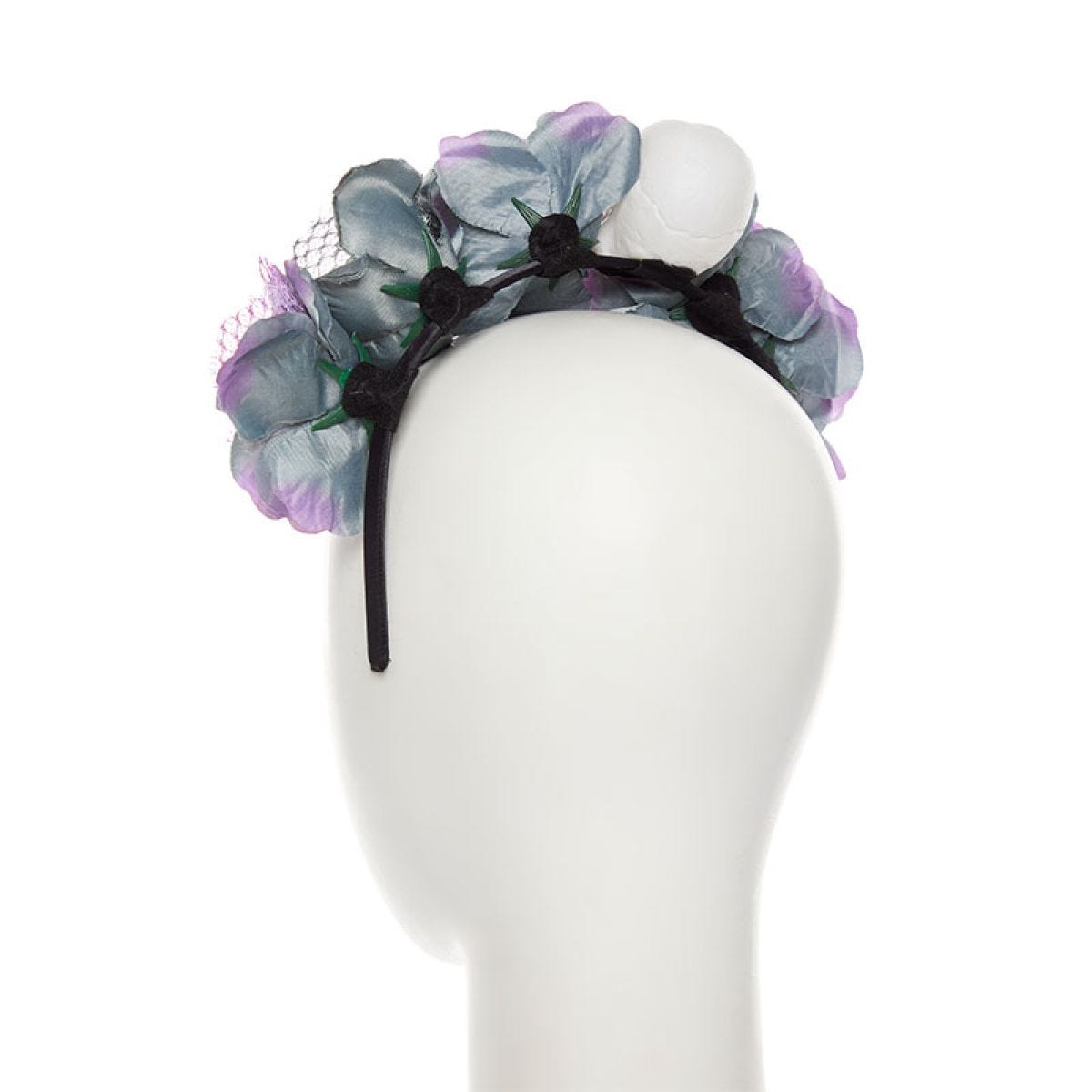 Purple Flower Skull Headband