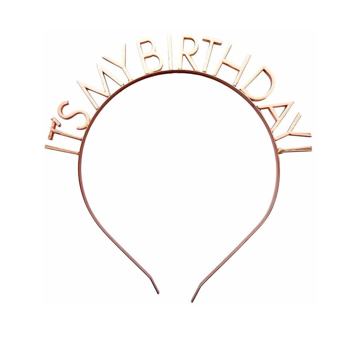 Rose Gold It&apos;s My Birthday Metal Headband