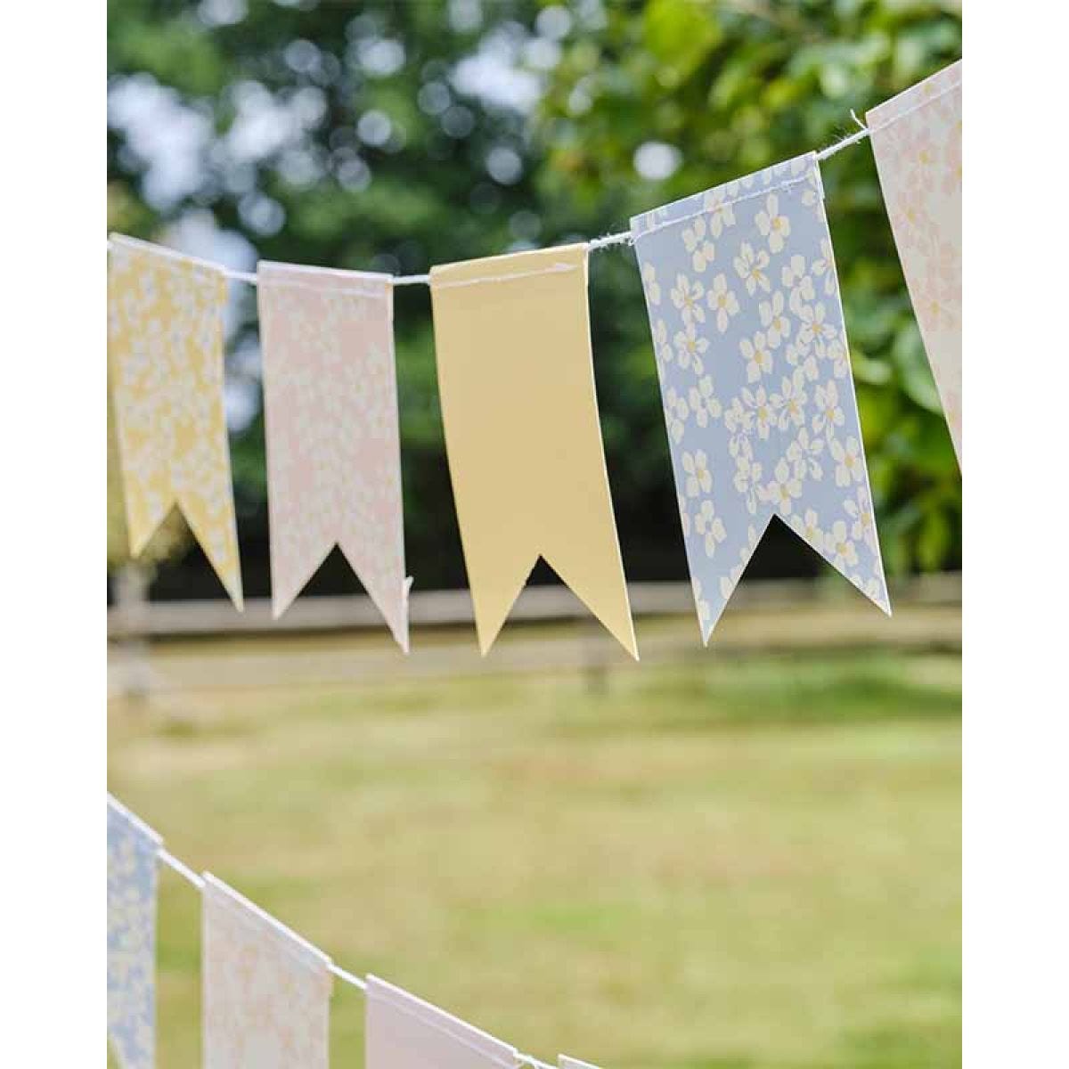 Floral Flag Paper Bunting - 5m