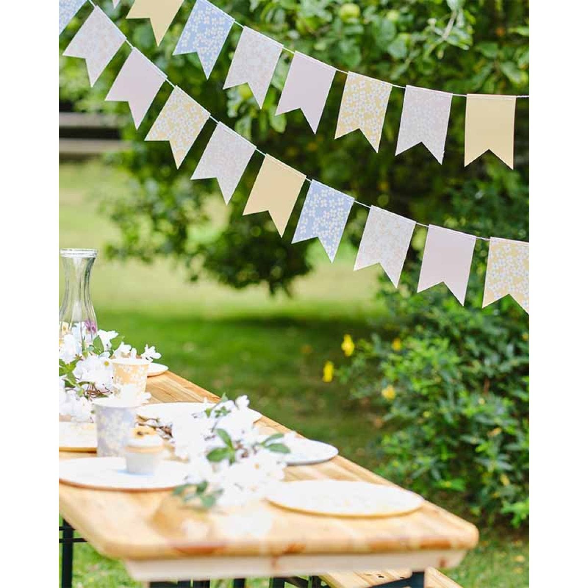Floral Flag Paper Bunting - 5m