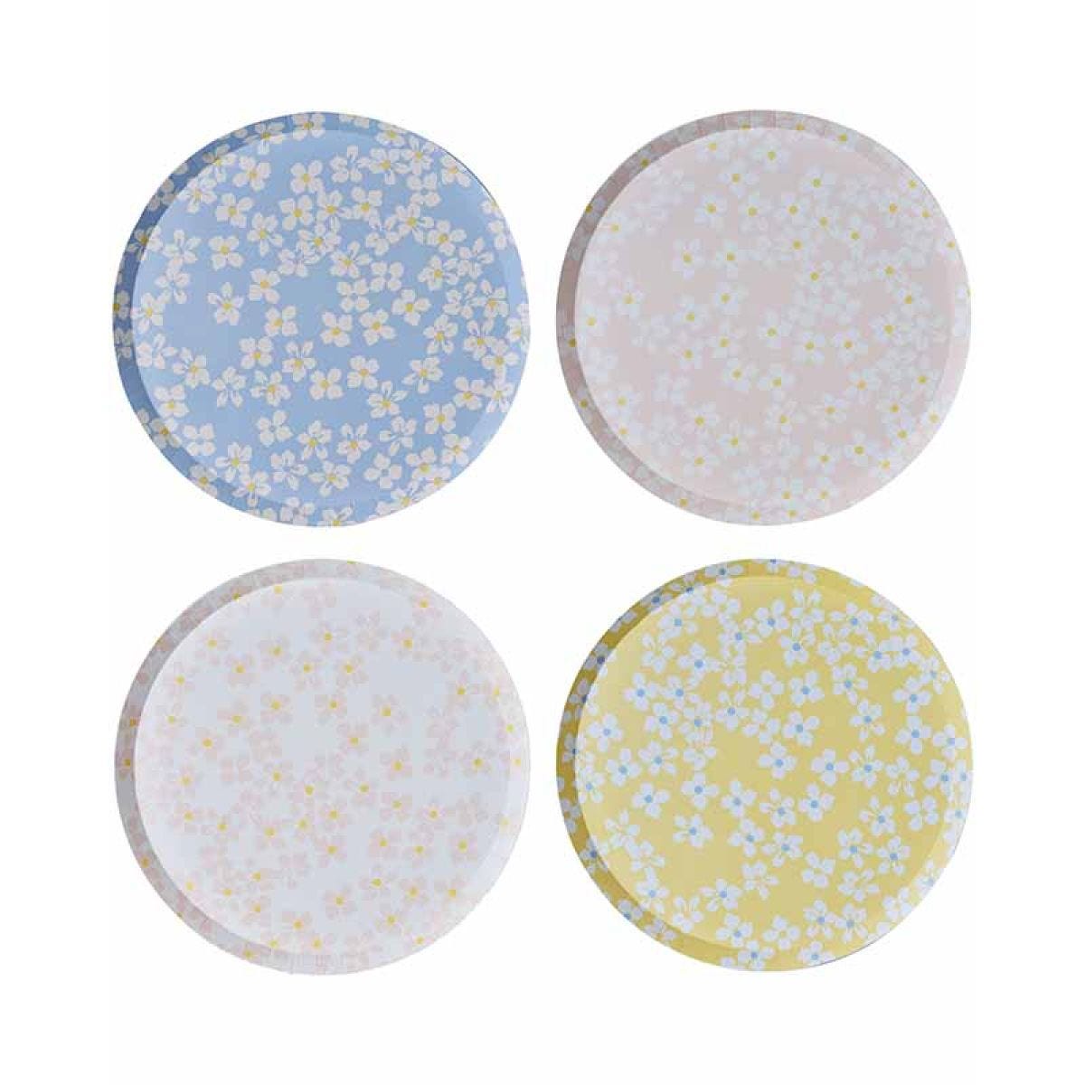 Floral Paper Plates - 25cm (8pk)