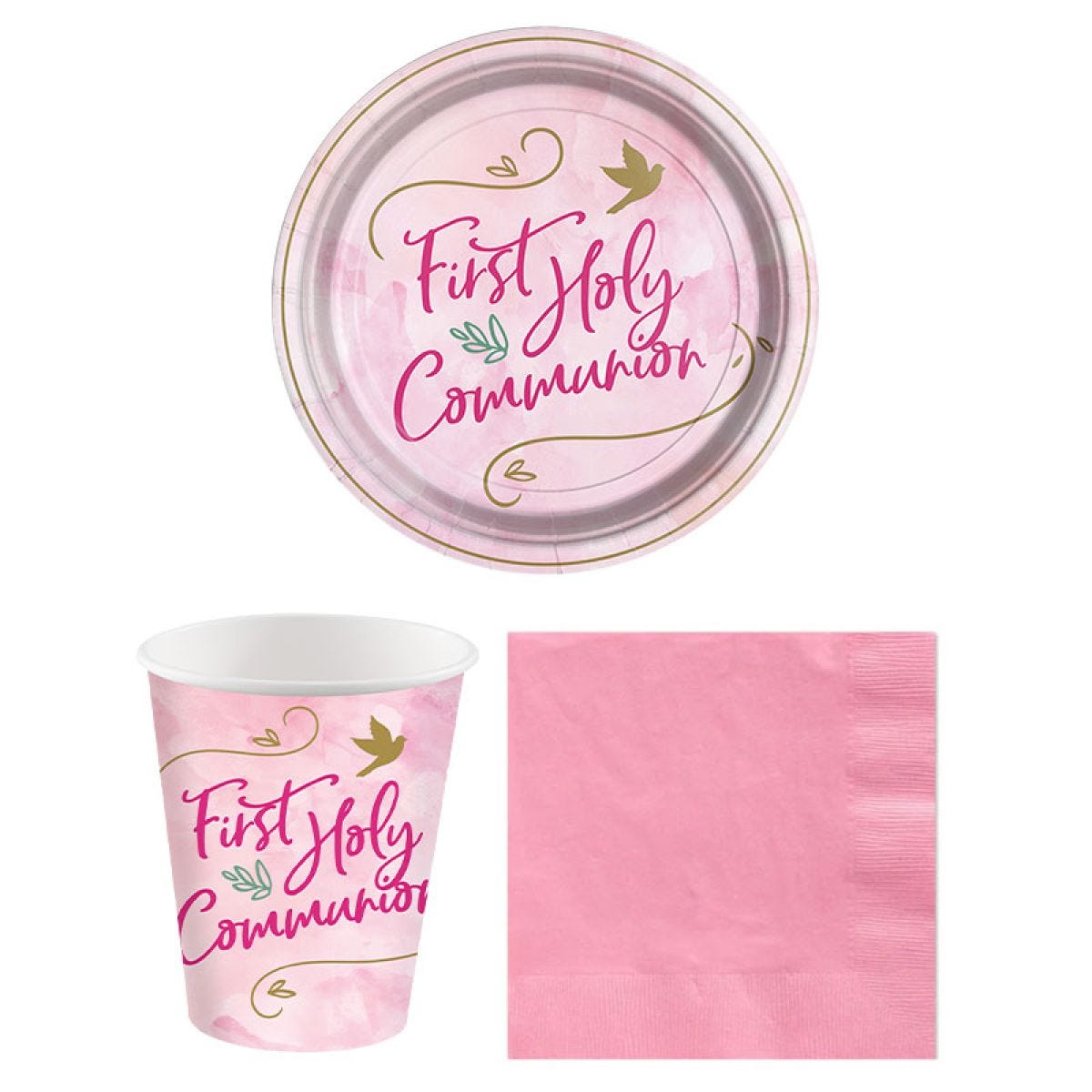First Holy Commmunion Pink - Super Value Party Pack for 8
