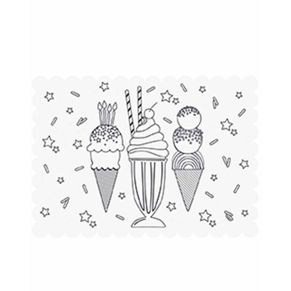 Pastel Ice Cream Paper Coloring Placemats (6pk)