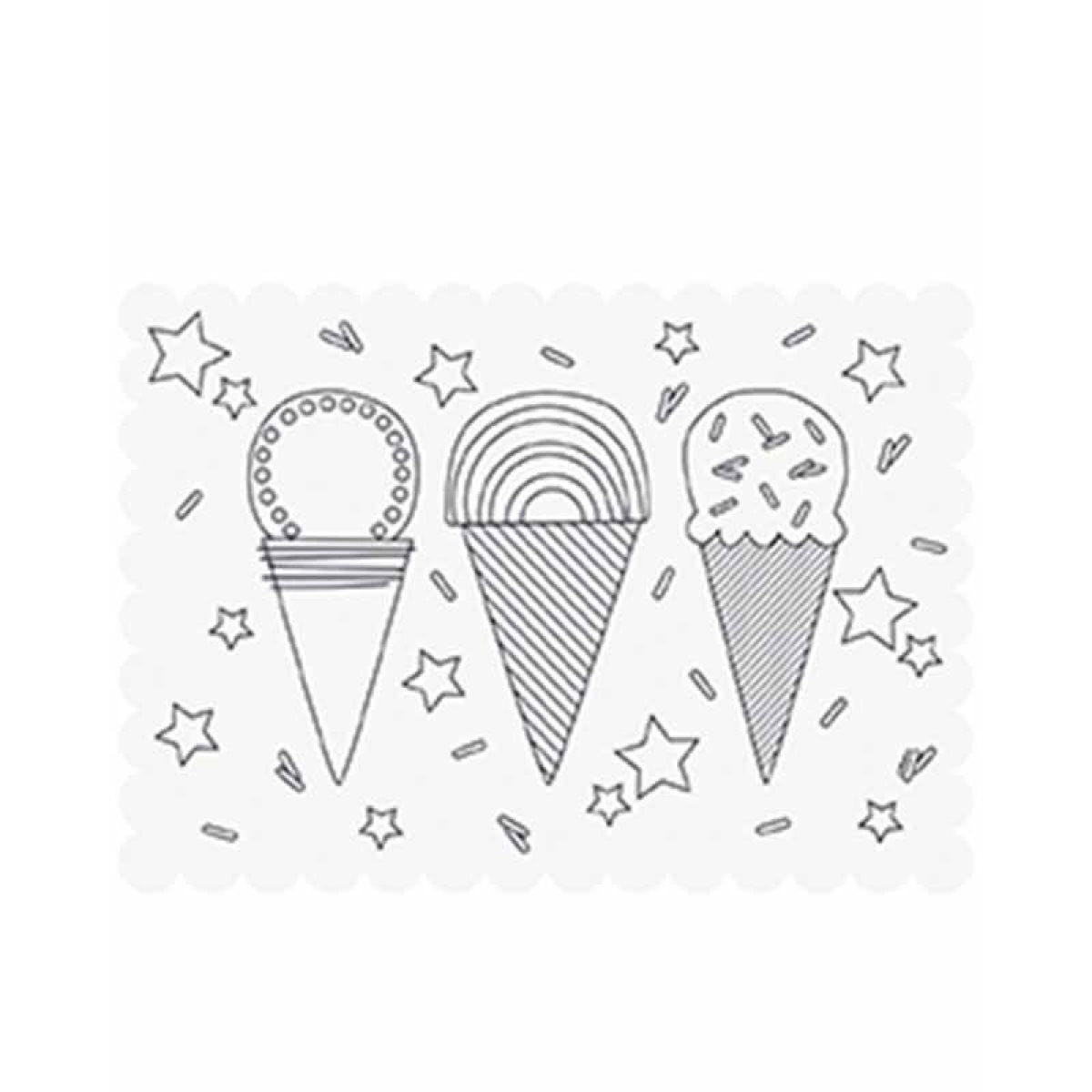 Pastel Ice Cream Paper Coloring Placemats (6pk)