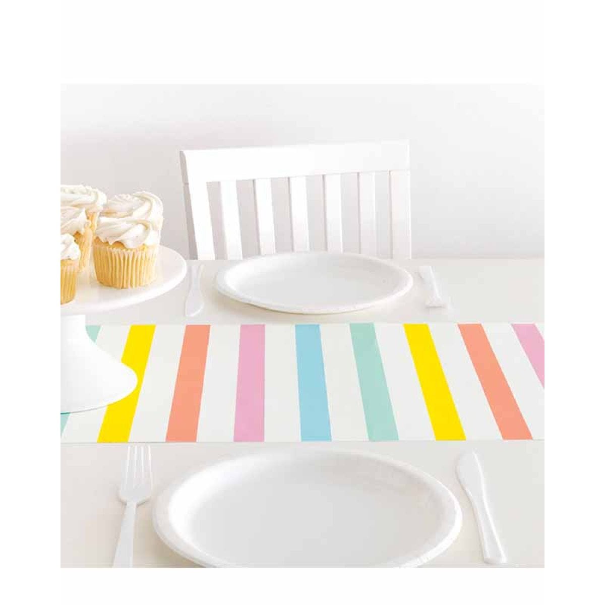 Pastel Ice Cream Paper Table Runner - 2.1m