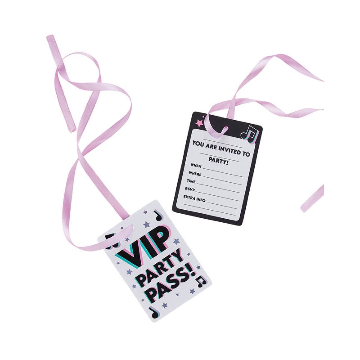 VIP Pass Party Invitations (10pk)