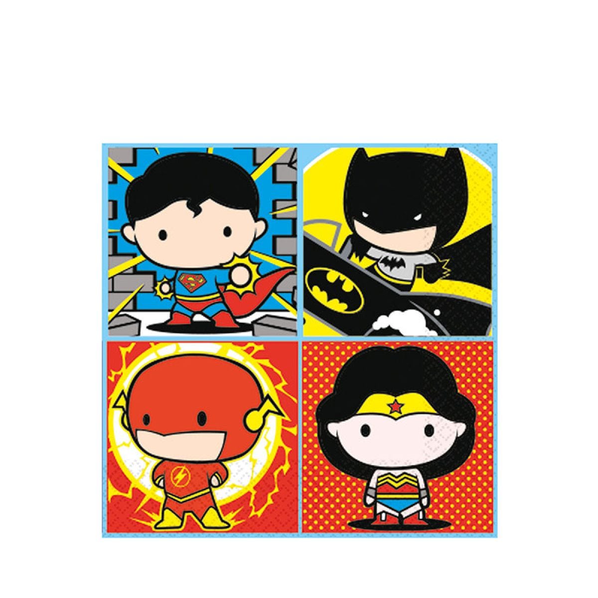 Justice League Paper Napkins 33cm (16pk)