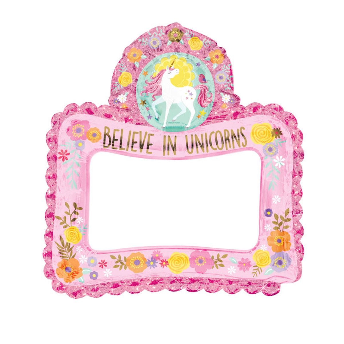 Magical Unicorn Inflatable Foil Selfie Frame