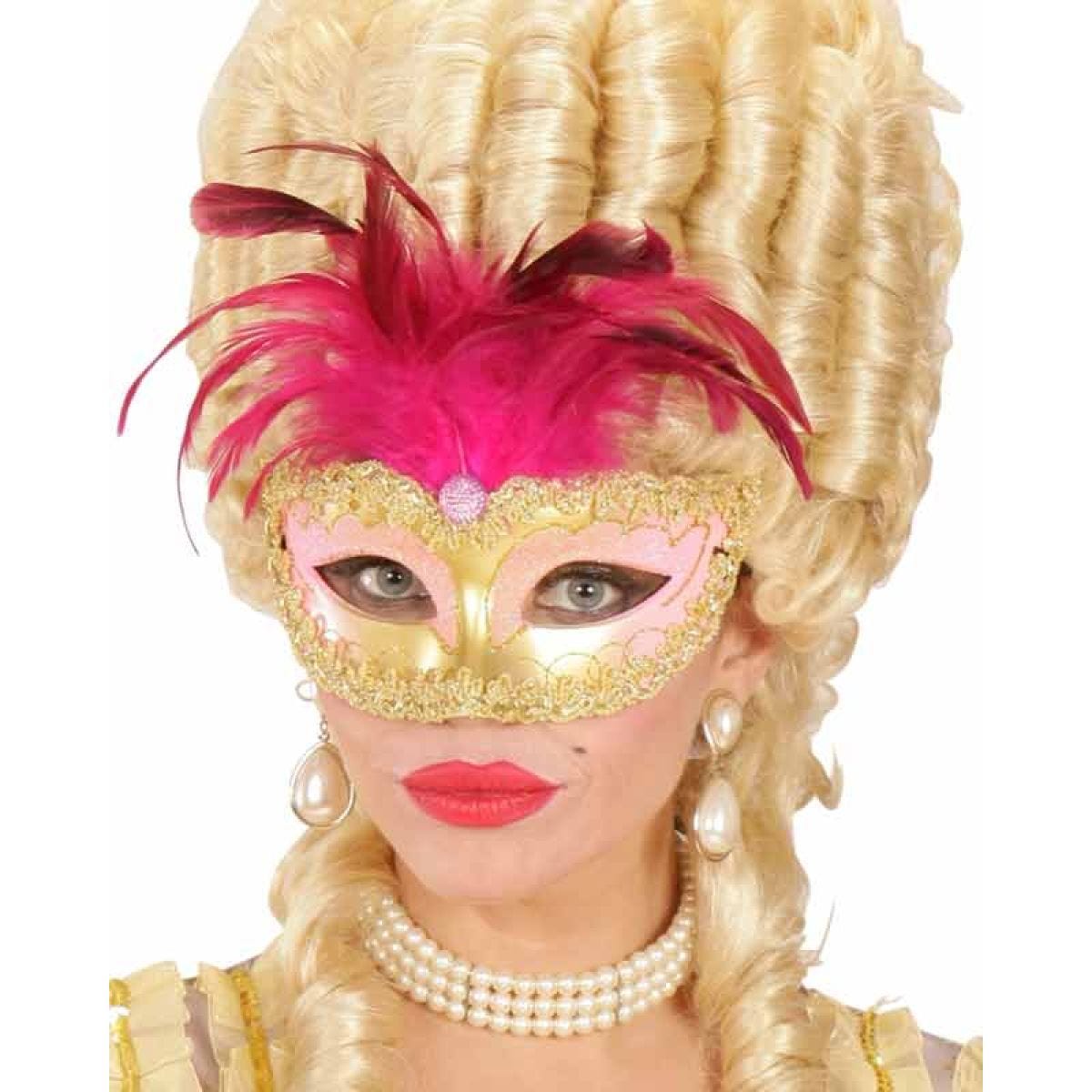 Gold & Pink Royal Masquerade Eye Mask