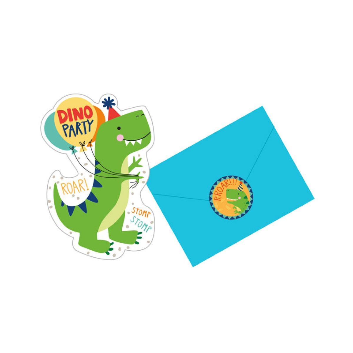 Dino-Mite Party Invitations (8pk)