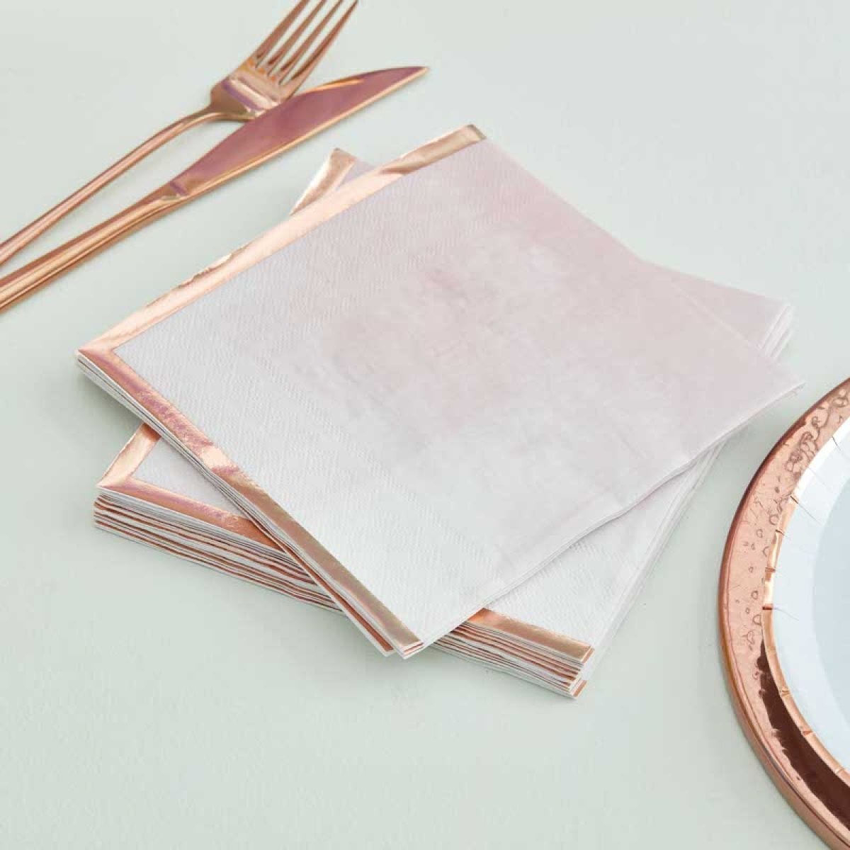 Rose Gold Pastel Paper Napkins - 33cm (16pk)
