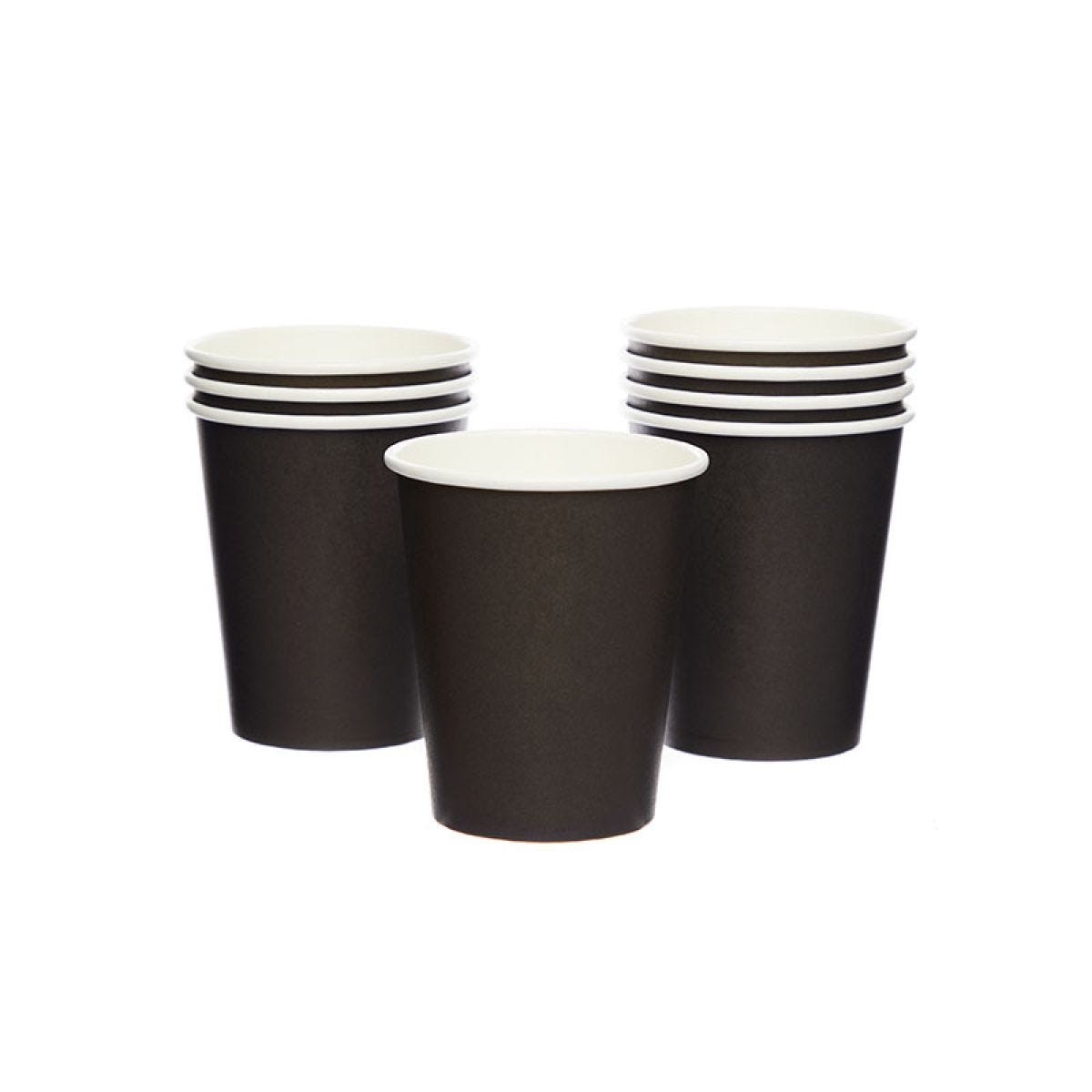 Black Paper Cups - 237ml (8pk)