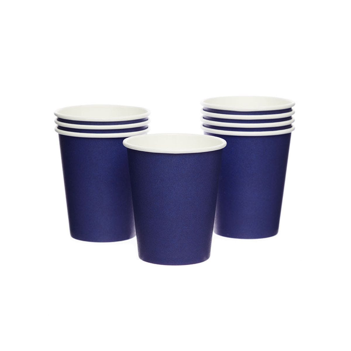 Dark Blue Paper Cups - 237ml (8pk)