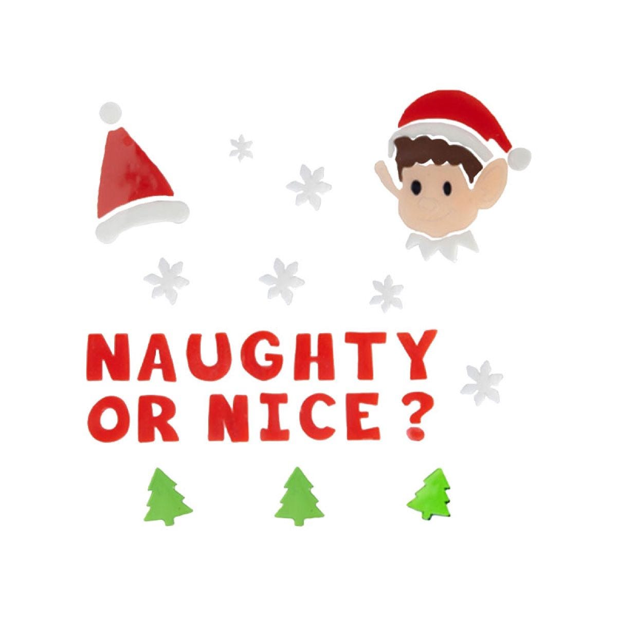 Naughty Elf Window Stickers - 15 x 55cm- Assorted