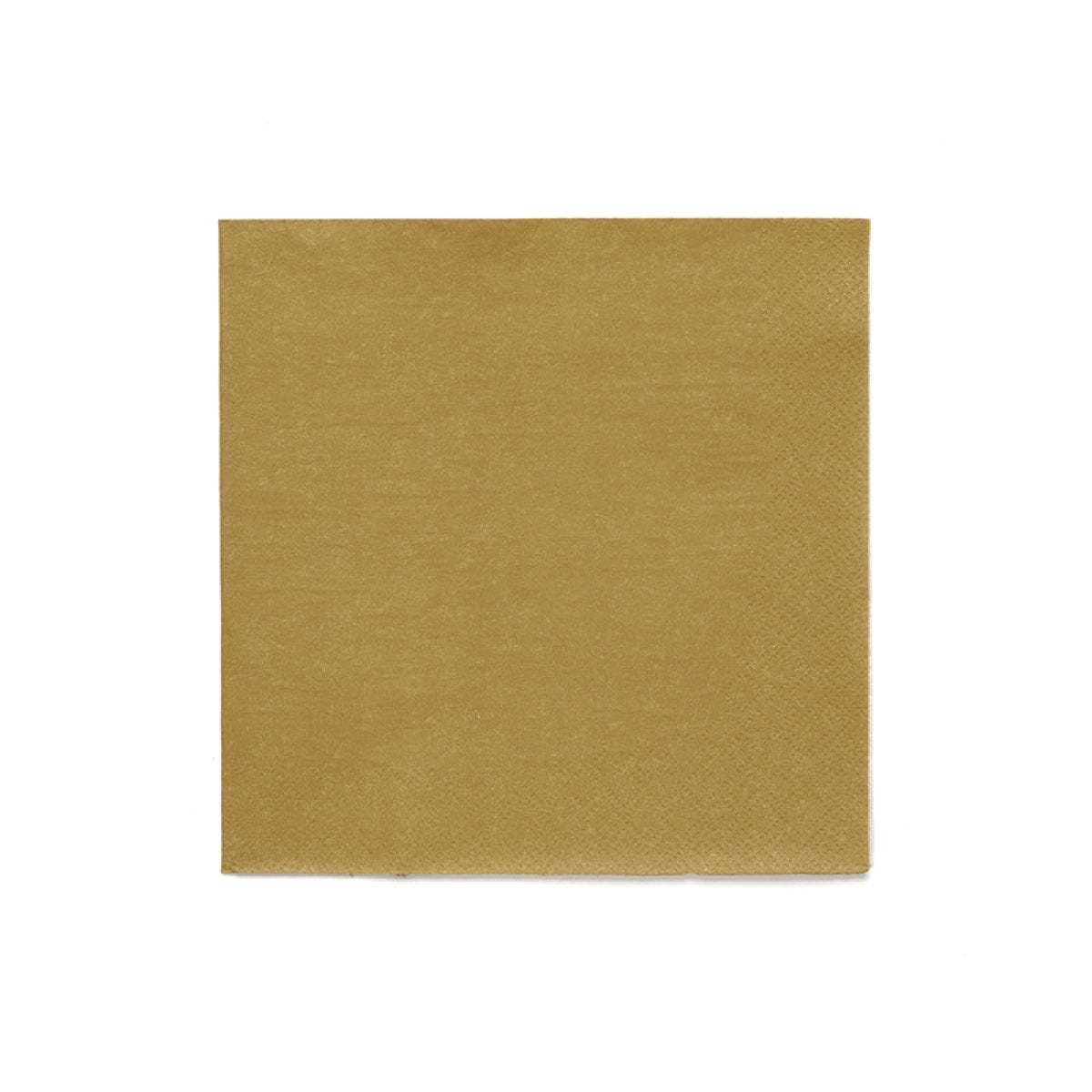 Gold Paper Napkins 3ply - 33cm (20pk)