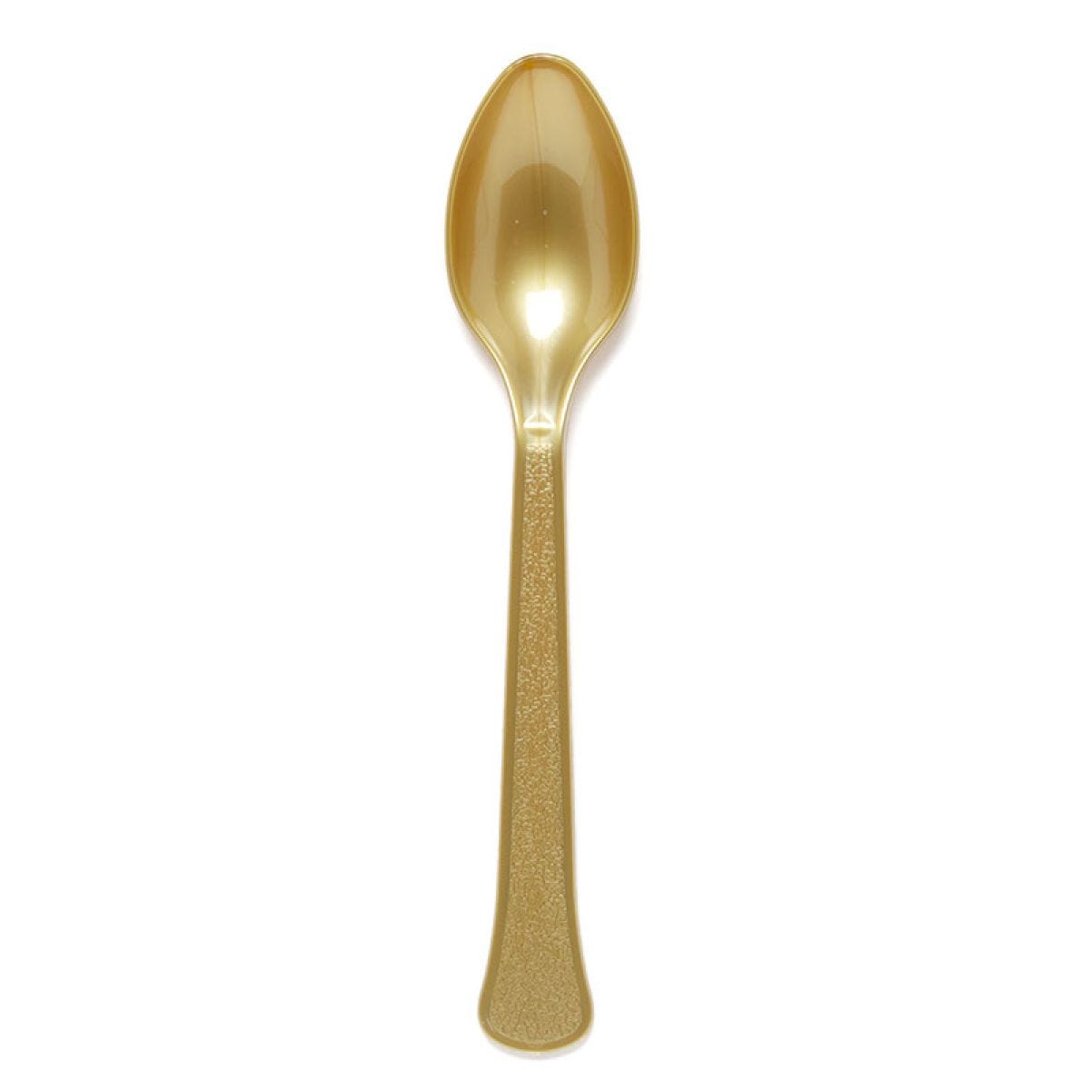 Gold Reusable Plastic Spoons (24pk)