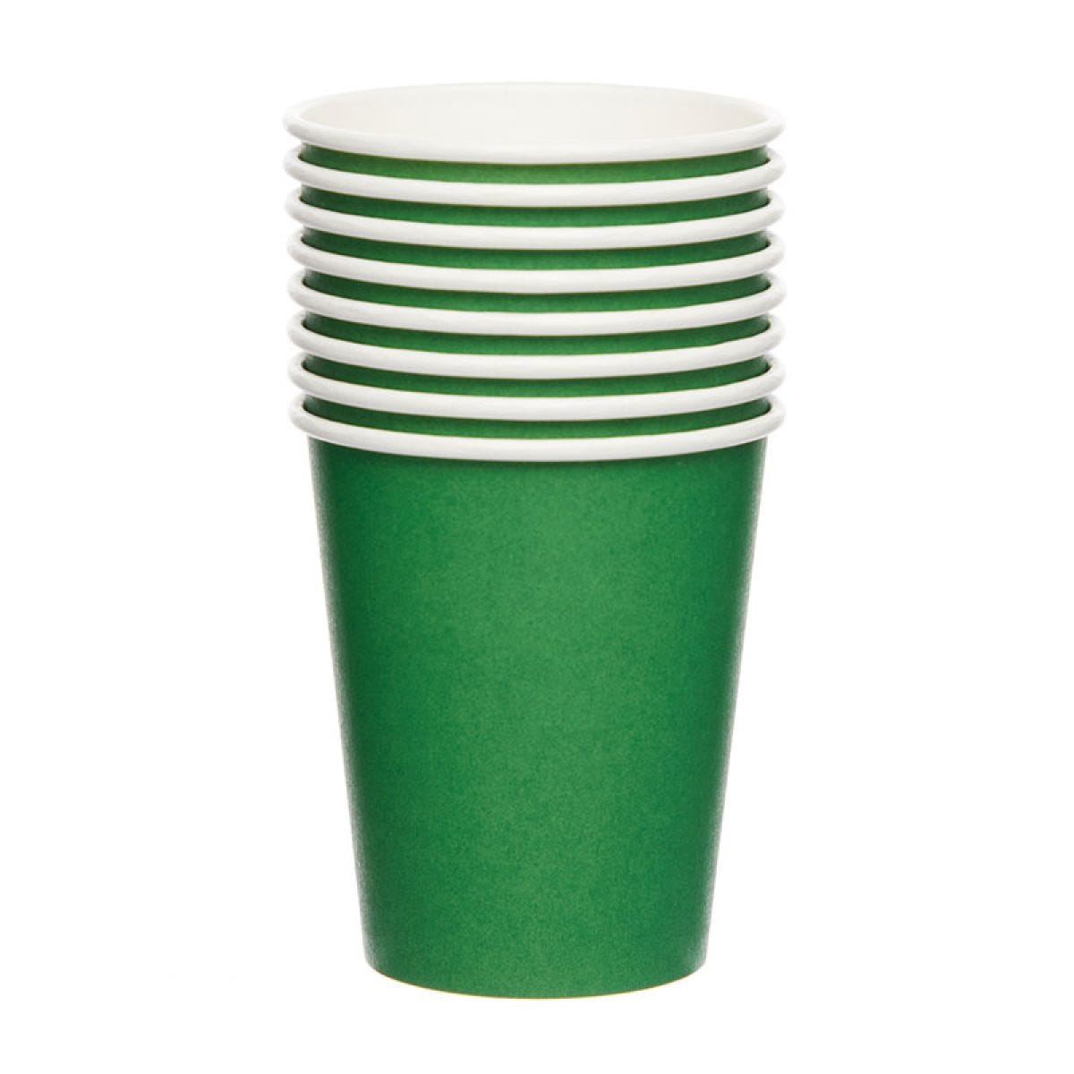 Green Paper Cups - 237ml (8pk)