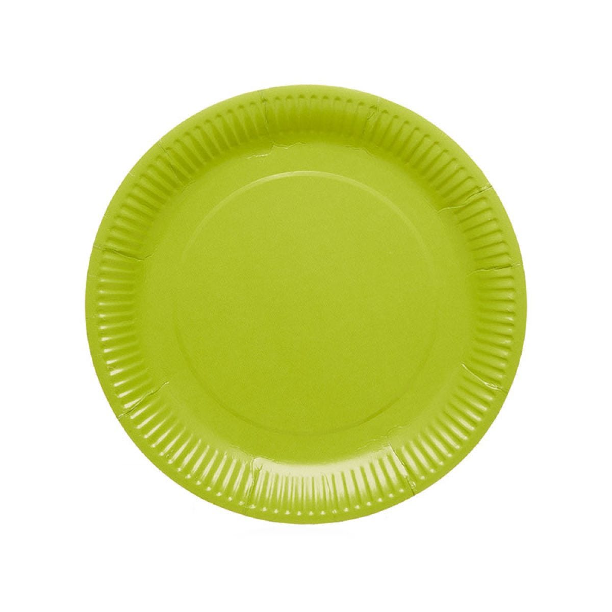 Lime Green Paper Plates - 23cm (8pk)
