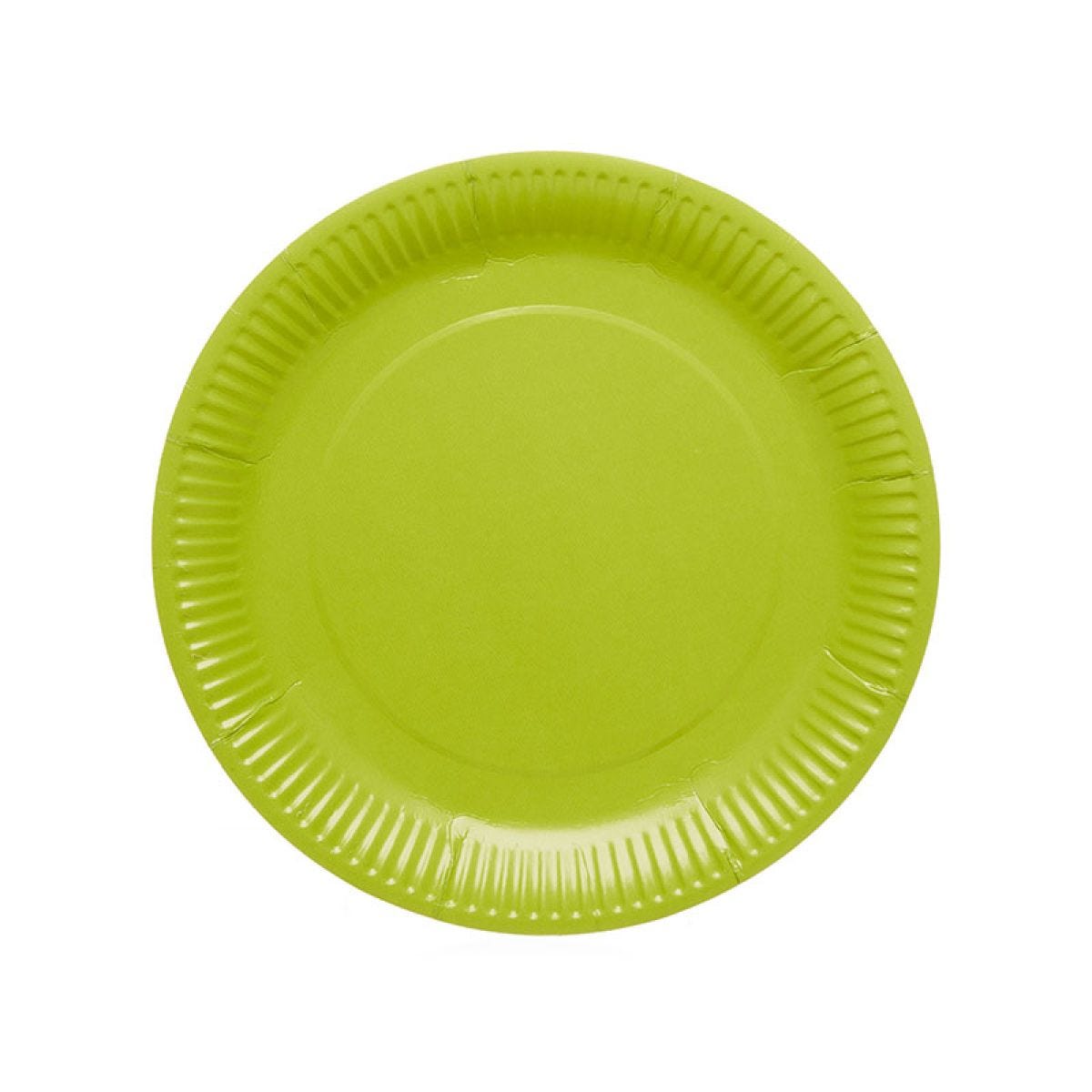 Lime Green Paper Plates - 23cm (8pk)