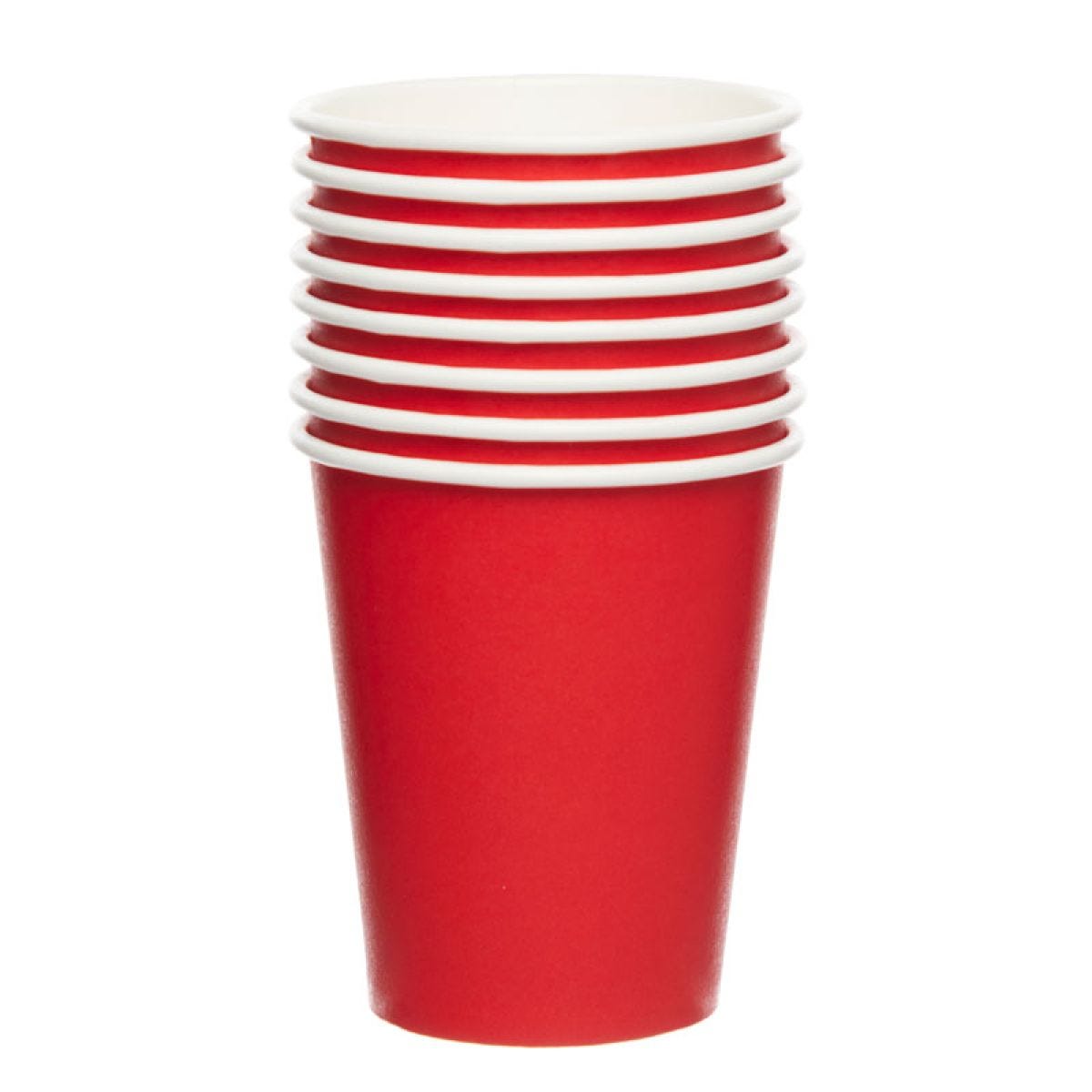 Red Paper Cups - 237ml (8pk)