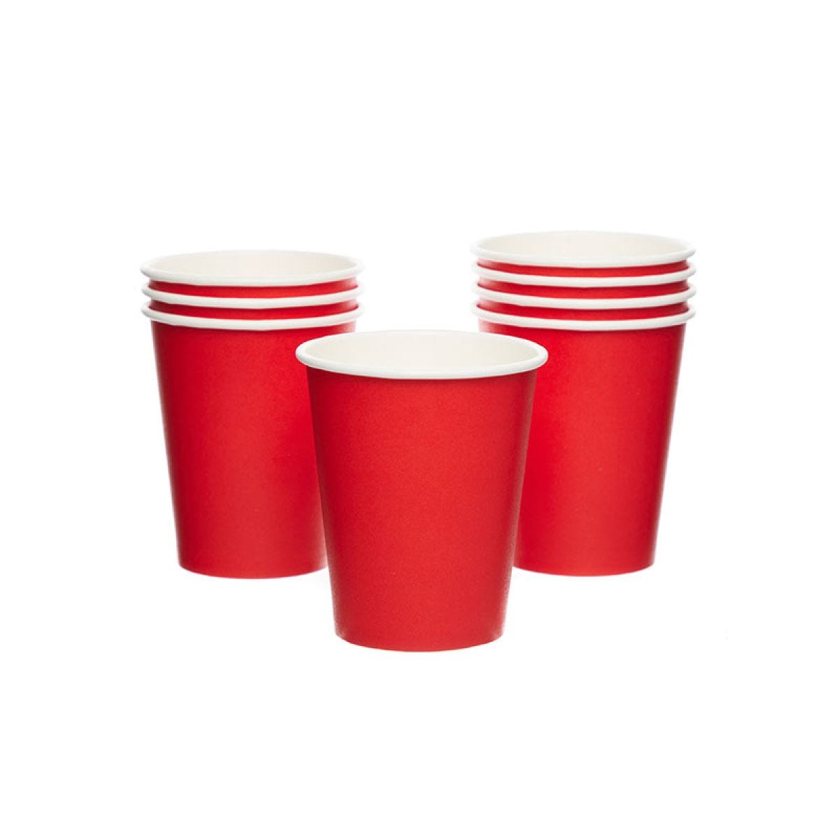 Red Paper Cups - 237ml (8pk)