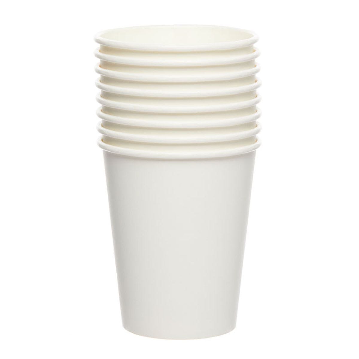 White Paper Cups - 237ml (8pk)