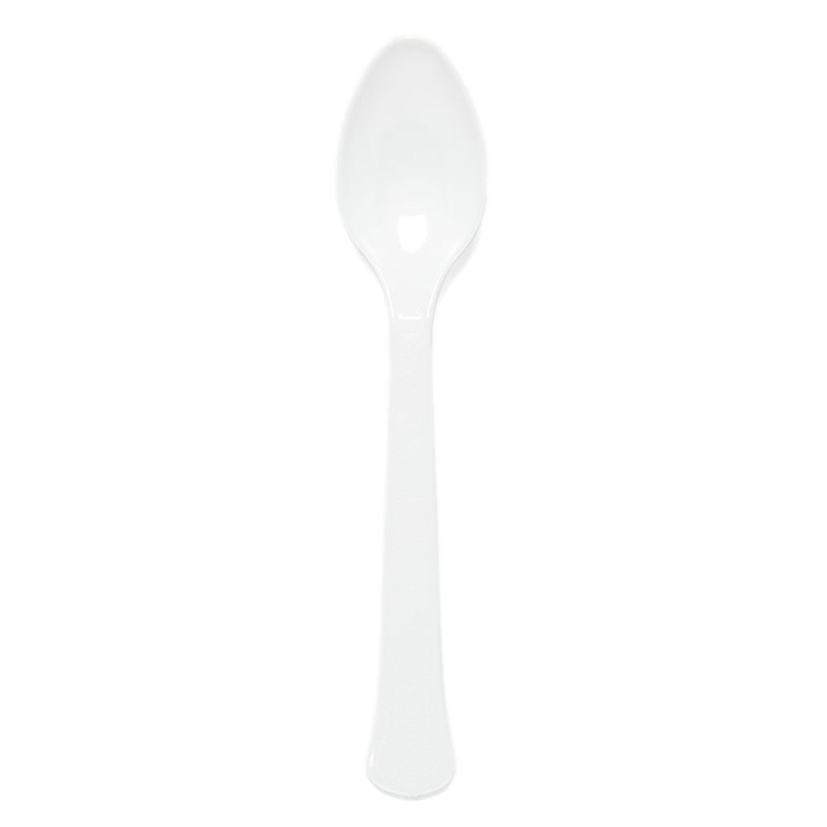 White Reusable Plastic Spoons (24pk)