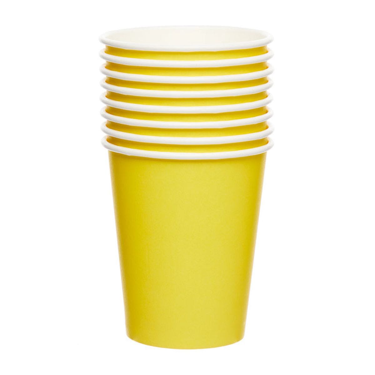 Yellow Paper Cups - 237ml (8pk)