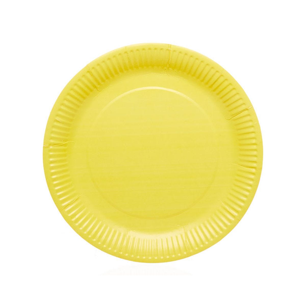 Yellow Paper Plates - 23cm (8pk)