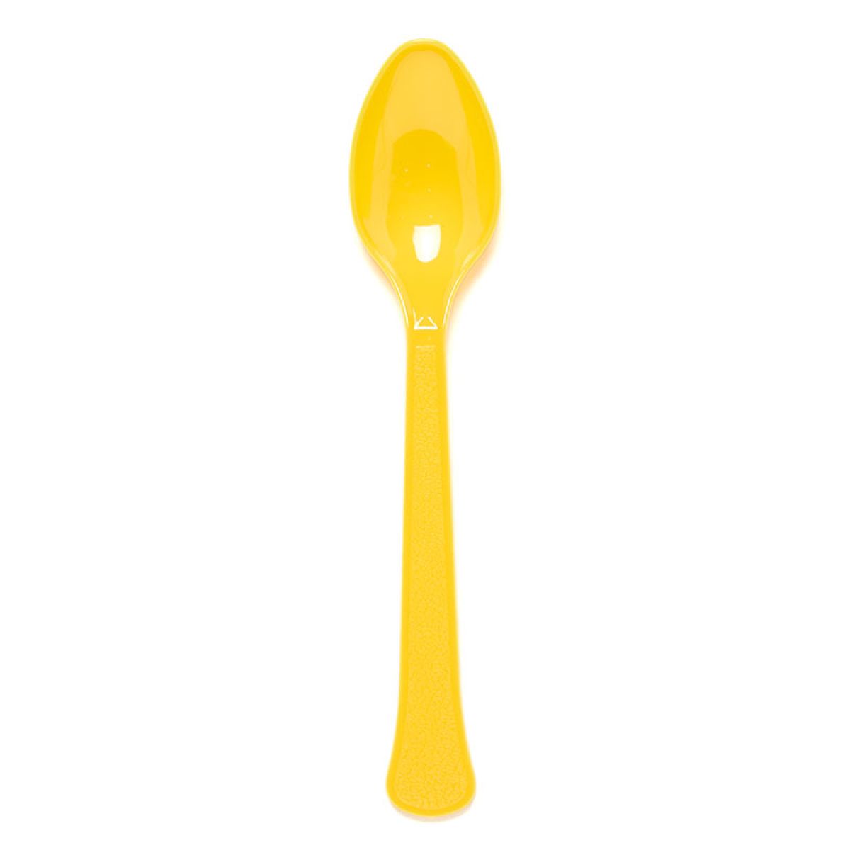 Yellow Reusable Plastic Spoons (24pk)