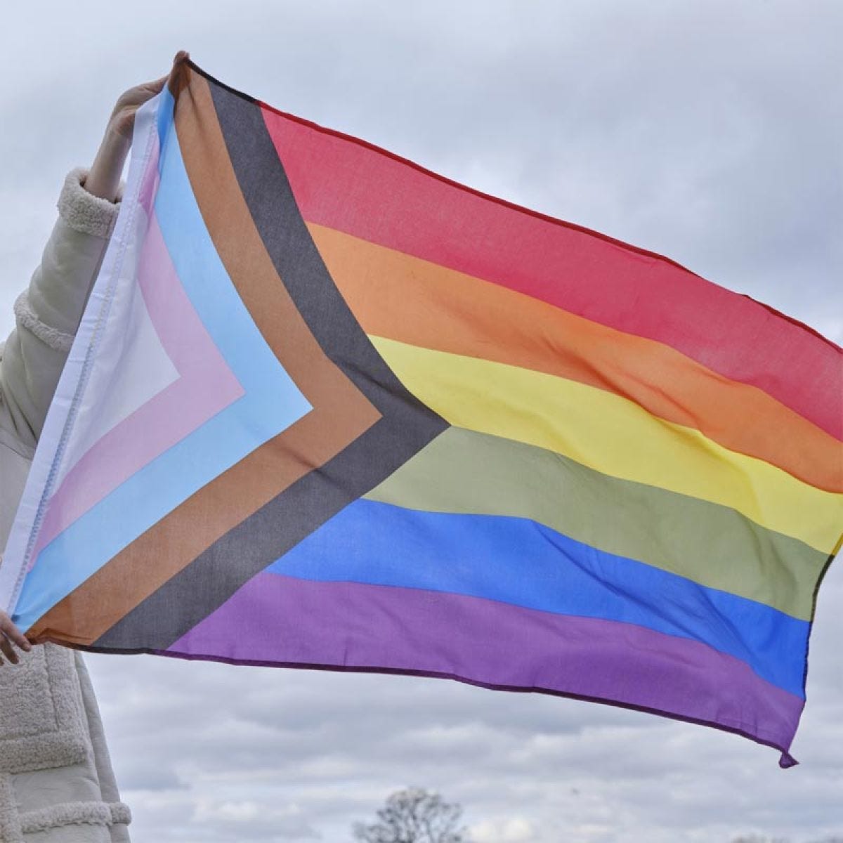 Pride Progress Fabric Flag - 1.5m x 90cm