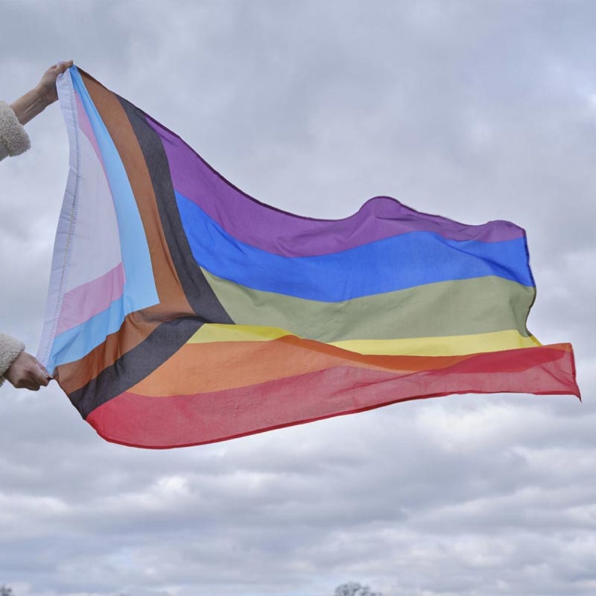 Pride Progress Fabric Flag - 1.5m x 90cm