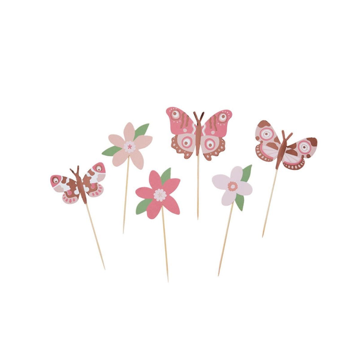Flower & Butterfly Food Picks (12pk)