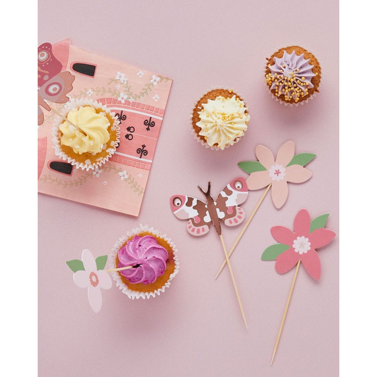 Flower & Butterfly Food Picks (12pk)
