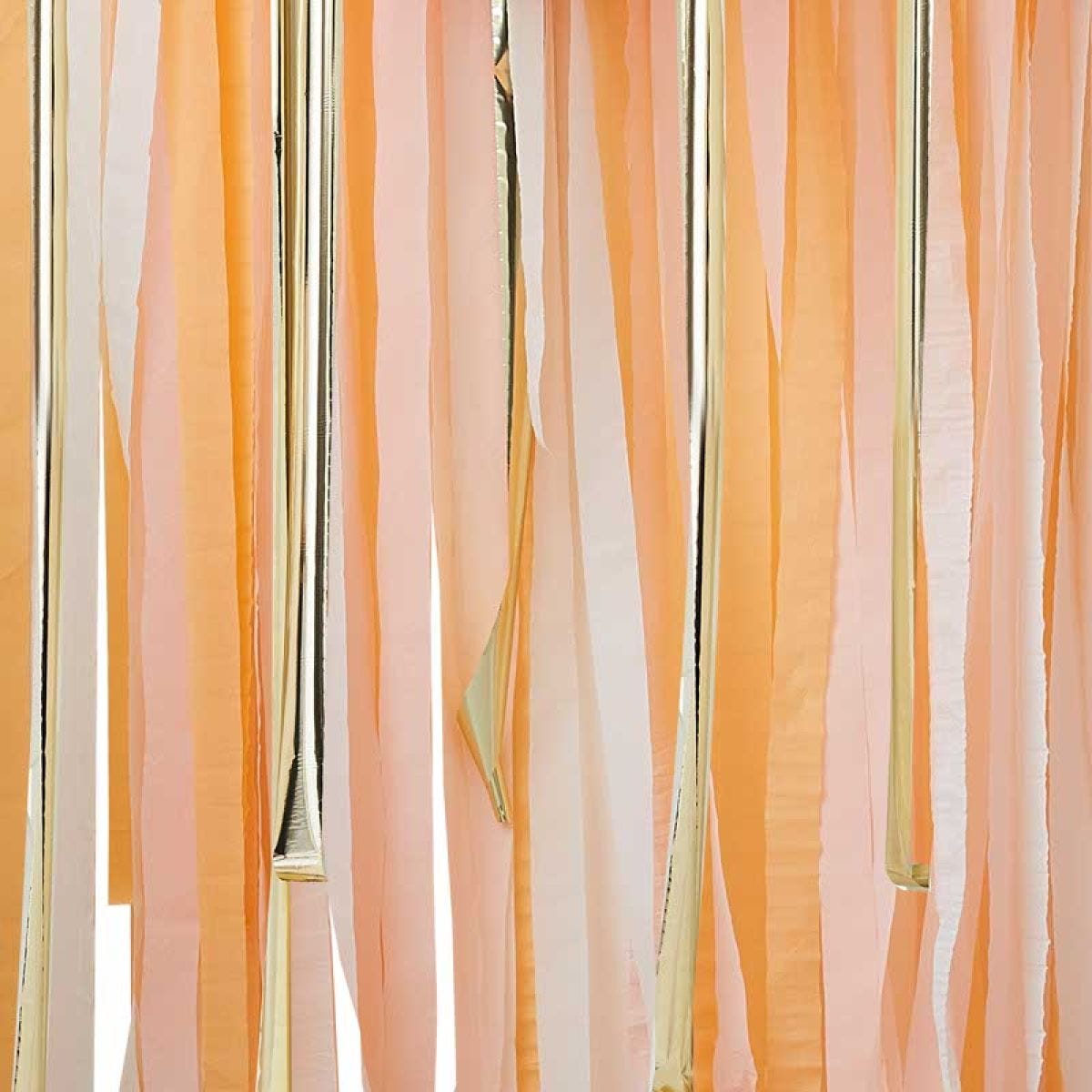 Peach & Gold Streamer Backdrop