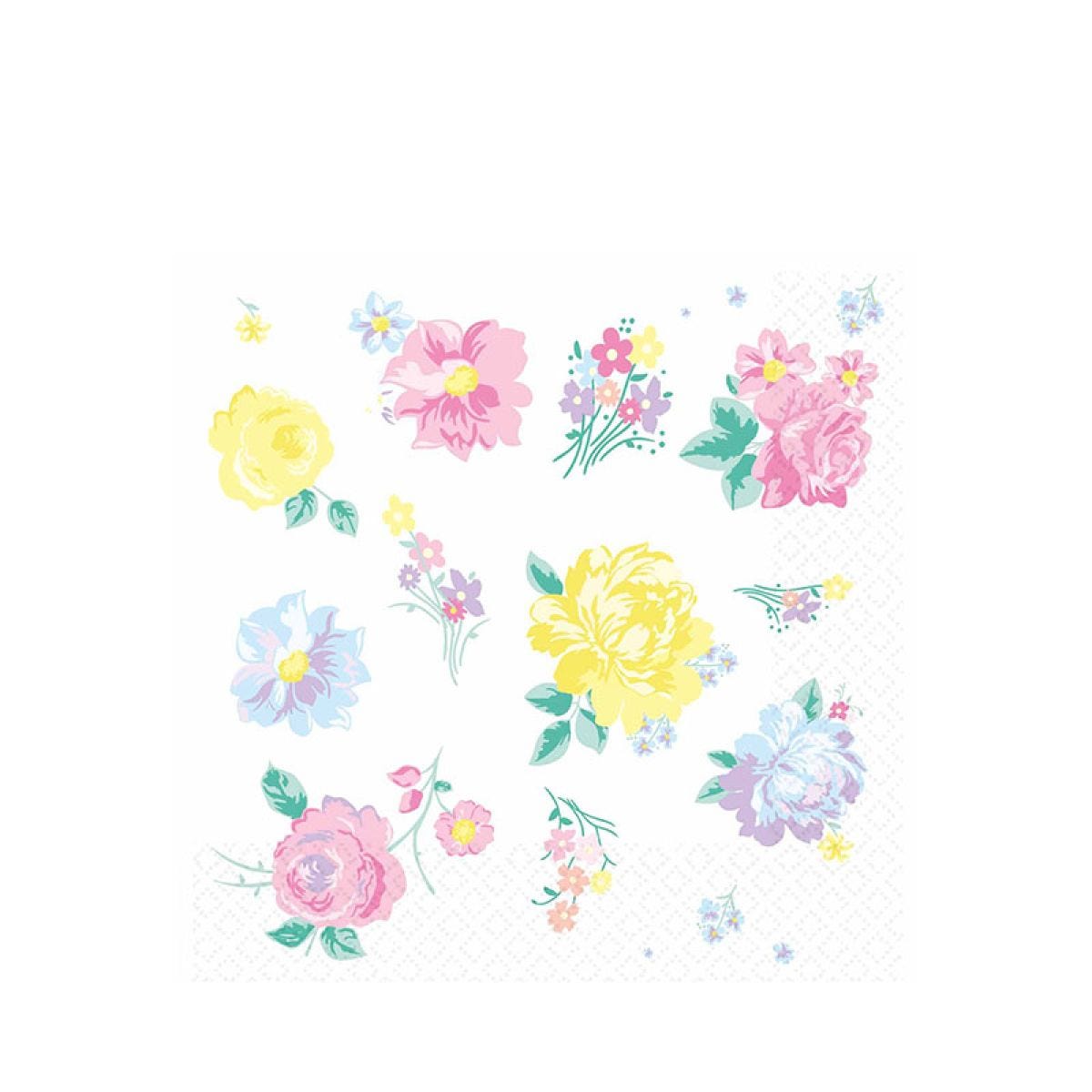 Spring Flowers Paper Napkins 33cm (16pk)