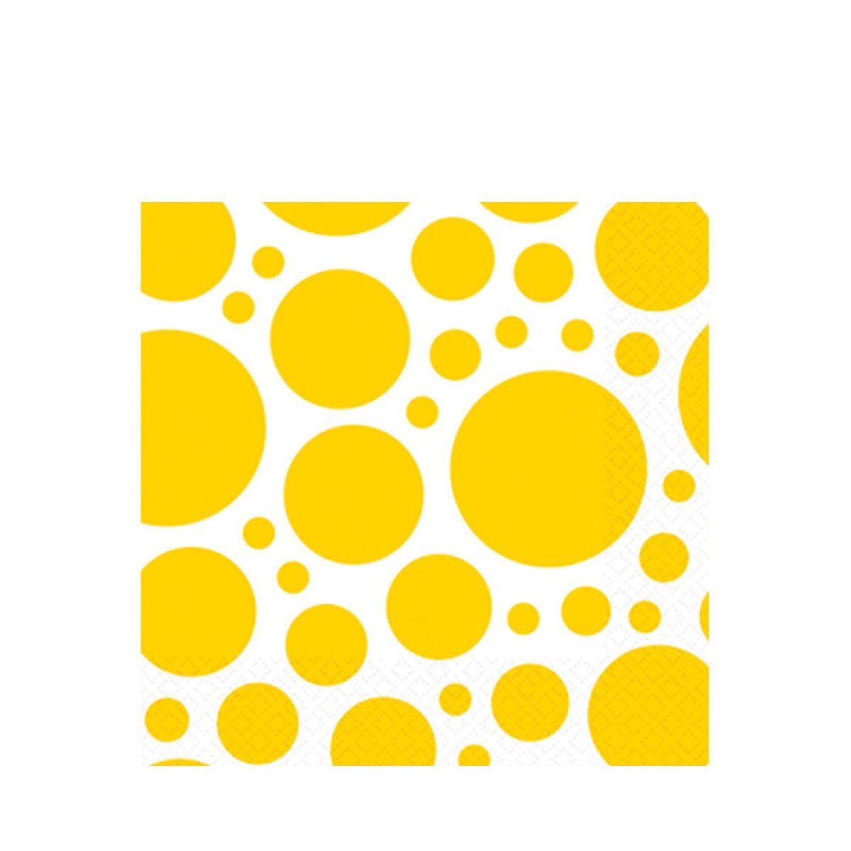 Sunshine Yellow Dots Paper Napkins 33cm (20pk)