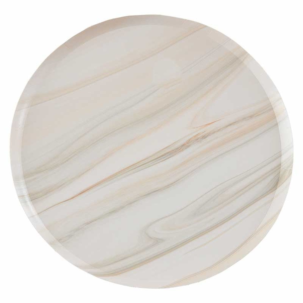 Natural Marble Paper Plates - 25cm (8pk)